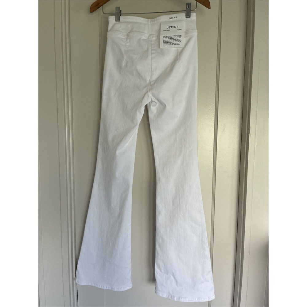 Frame Denim The Jetset White Flare Jean Women's White 1 - Picture 4 of 12
